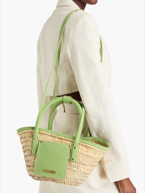 Jacquemus Handbags - Jacquemus Straw Tote with Light Green Leather Trim NWT and dust bag
